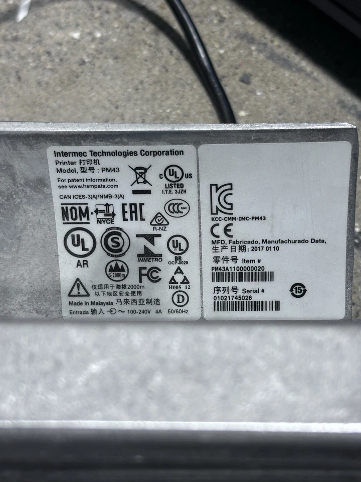 Honeywell PM43 4x6 Industrial Label Printer – Competes with Zebra ZT230 / ZT410 - Image 4 of 4