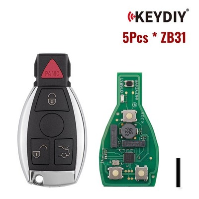 KEYDIY KD ZB31 Universal Smart Remote Key 3+1 Buttons for Benz Type 5pcs/lot
