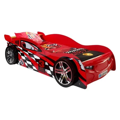 Lit Enfant Voiture "Night Speeder" 90x200cm Rouge - Photo 1/3