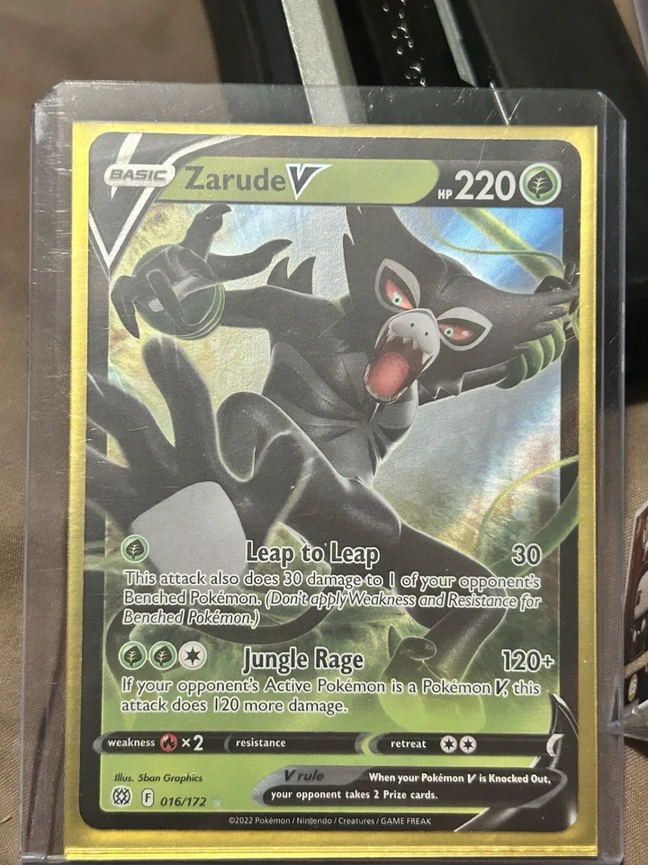 Pokémon Tcg Zarude V 016/172 Swsh09: Brilliant Stars Holo Brand New Mint - Image 2 of 4