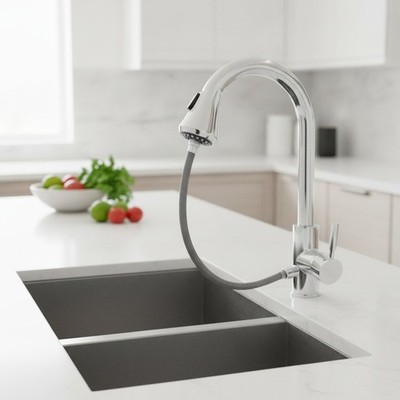 3-Function Faucet Spray Head Replacement for Major Brands - Tool-Free Upgrade