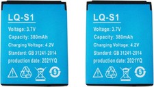 2PCS 3.7V Lipo Battery 380mAh Smart Watch Battery LQ S1 Rechargable Lithium
