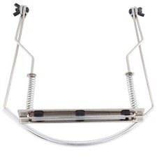 Geesatis 10 Holes Harmonica Neck Stand,Metal 10 Hole, Silver 1Pack