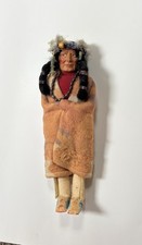 15  Indian Skookum Doll Antique Vintage Native American c 1920