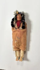 15” Indian Skookum Doll Antique Vintage Native American c 1920