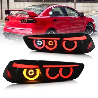Pair Led Tail Lights For 2008-2018 Mitsubishi Lancer / Evolution GT Rear Lights
