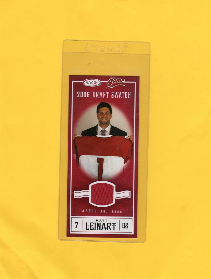 2006 SAGE DRAFT SWATCH 4 CARD SET VINCE YOUNG & REGGIE BUSH & MATT LEINART - Image 2 of 4