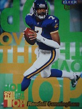 NFL 4 Randall Cunningham Over the Top Fleer Ultra 1999