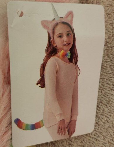Unicorn Instant Dress Up Costume Kit for Kids w/ Headband, Bowtie, and Tail NEW
