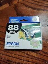 Brand New Epson 88 Black Ink Cartridge Moderate Use Exp: 10/2009 Damaged Box