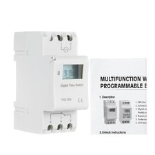 Digital LCD DIN Rail Programmable Weekly Rail Timer AC110V 16A Relay O6B2
