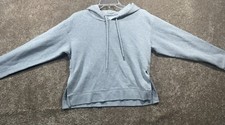 Calvin Klein Sweatshirt Women s Large - Gray Cropped Long Sleeve Hoodie