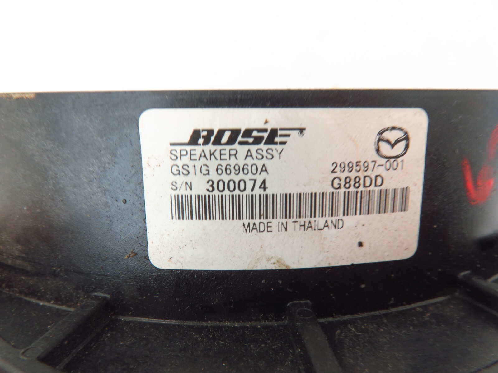20102013 Mazdaspeed3 Passenger Front Door Speaker RH BOSE GS1G66960A