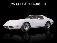 1977 Chevrolet Corvette in White NEW Metal Sign: 12x16" Free Shipping