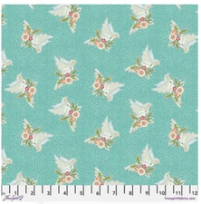 Free Spirit Cori Dantini Love Santa Christmas Dove Blue Cotton Fabric By Yard