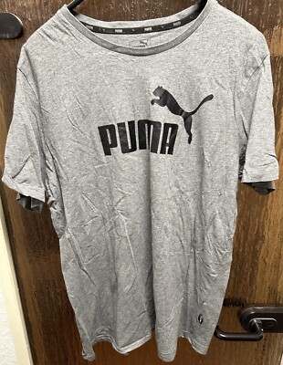 Puma ESS Logo Tee T-Shirt Herren medium gray heather - 586666-03