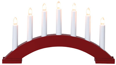 STAR Bea Fenster Leuchter Lichter Bogen Kerzen Halter Weihnachts Deko Holz rot