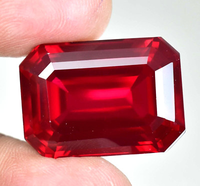Natural Mozambique Blood Red Ruby 49.15 Ct Emerald Certified Loose Gemstone