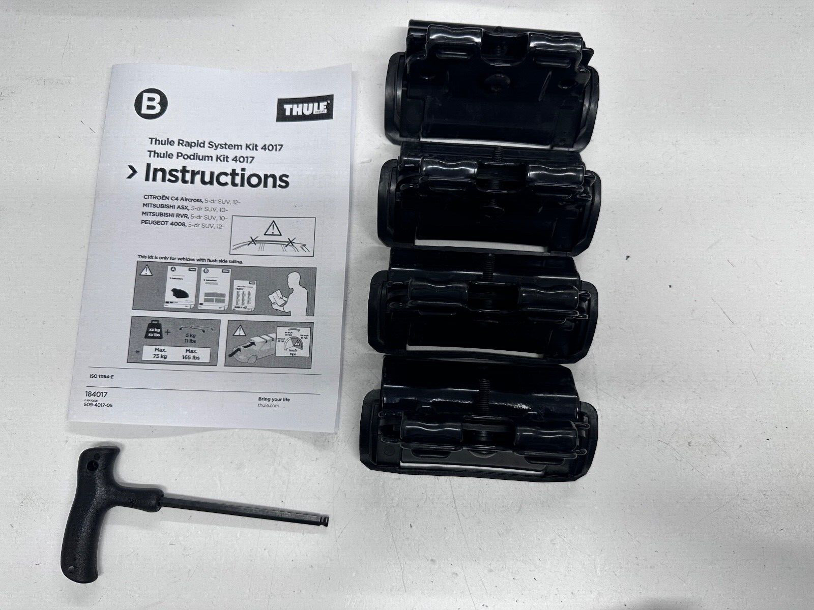 THULE FITTING KIT 4017 USED NO BOX Fits CITROËN C4 Aircross 5-dr SUV 12–+OTHERS