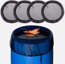 1-4Pcs Pcs Mesh Cover for Rain Barrel with Drawstring Water Collection Buckets