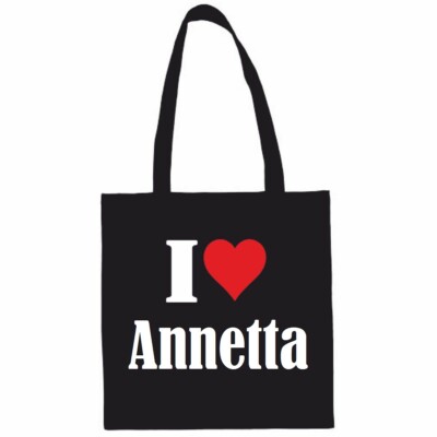 Tasche Beutel Baumwolltasche I Love Annetta Schulbeuten Einkaufstasche Geschenk