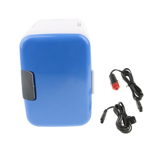 Réfrigérateur Portable Mini Prise en Plastique Bleu Moderne 12V Support Libre Petit 11L 50W