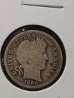 👉1906  Barber Silver Dime In Average Circulated Condion M/224