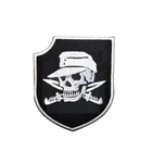 Gosht Skull Priate Russia Russian Army Tatical Hook Loop Patch Badge Black