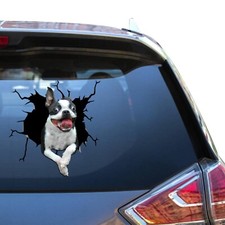Boston Terrier Dog Car Decals Dog Stickers Boston Terrier Clean Racing Sticker