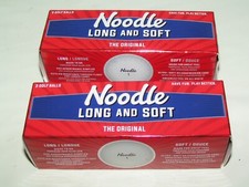 6 NEW Taylor Made  Noodle LONG AND SOFT Golf Balls (2 Packs of 3 Golf Balls)