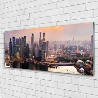 Acrylglasbilder Wandbilder aus Plexiglas  125x50 Stadt Gebäude