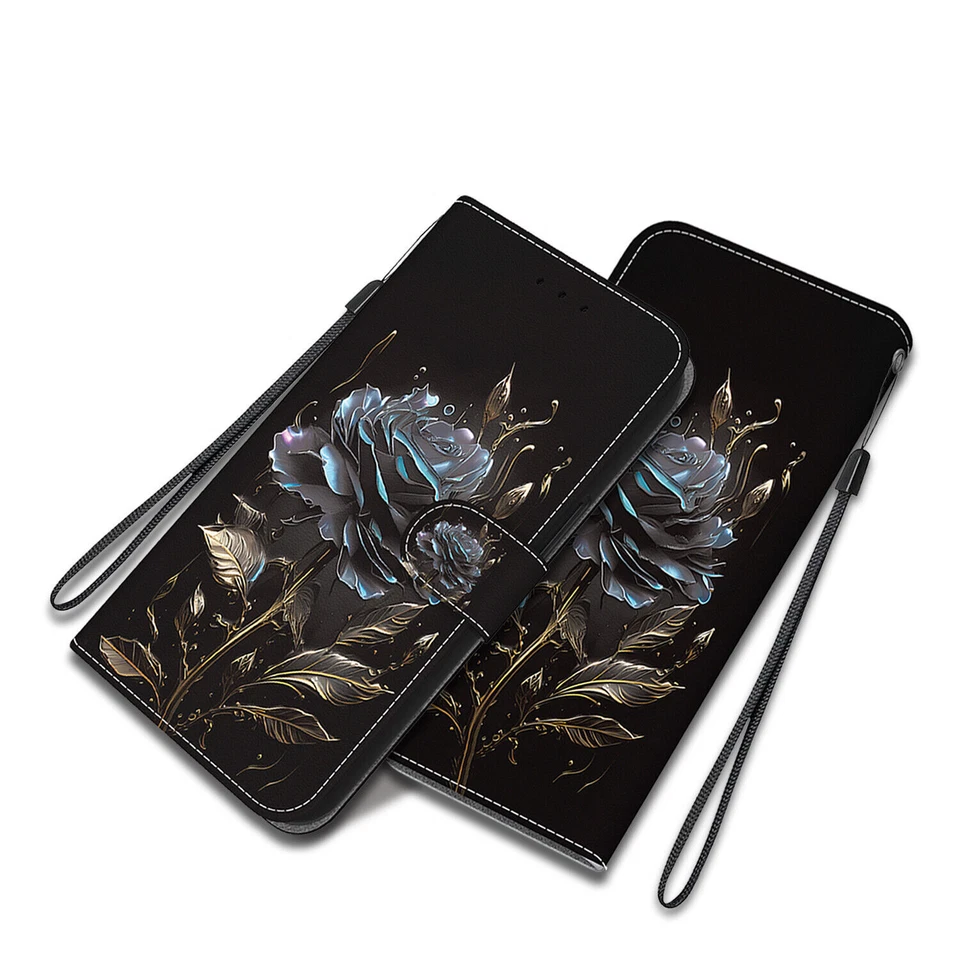 Flip Flower Wallet Phone Case For iPhone Samsung Infinix LG Google Tecno Sony - Image 4 of 4