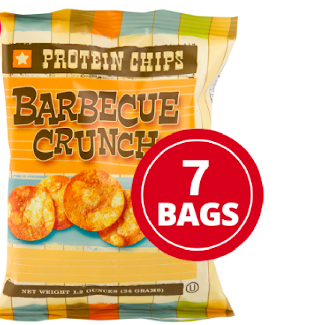 Keto snacks Barwise Protein Potato Chips BBQ Crunch 7 bags (9 net