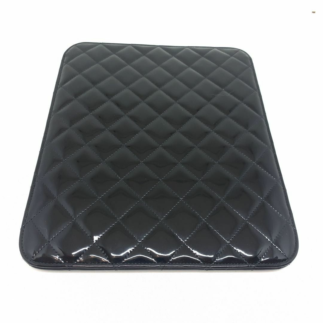 Chanel iPad Case Black Matelasse Enamel Hardware Ladies From Japan