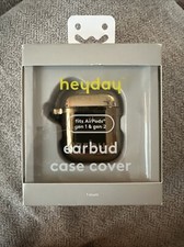 Heyday AirPods Gen 1  2 Earbud Case Cover with Brass Clip. Gold. New