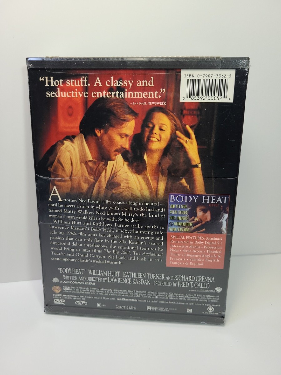Body Heat (DVD, 1997) NEW, SEALED, William Hurt, Kathleen Turner