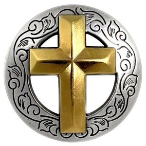 Western Equestrian Cowboy Tack (Set 6) Gold Cross Concho's