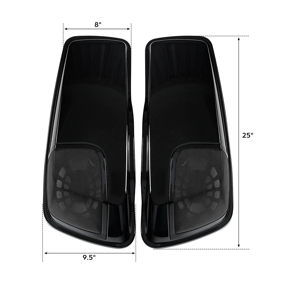 Saddlebag Lids Speaker Cutouts Fit For Harley Touring Road King Glide 2014-2023 - Image 4 of 4