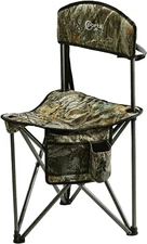 Extra Large Quick Folding Tripod Stool with Backrest Fishing Camping Chair with
