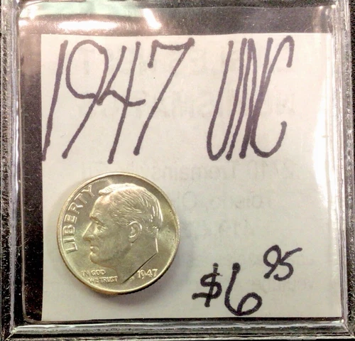 1947 Roosevelt Dime UNC. ENN Coins