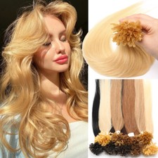 CLEARANCE Nail U-Tip 100 Human Hair Extensions Pre Bonded Keratin Fusion 100PCS