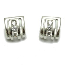 Stylish Sterling Silver Earrings Solid 925 Wi...