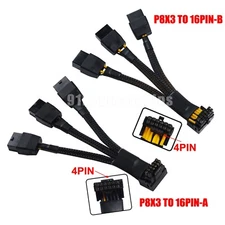 12VHPWR 3x8-Pin to 16-Pin PCIE 5.0 Power Adapter Cable RTX4090 RTX4080 90° Elbow