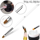 Builder & Poly Gel Double Brush UV LED #6 size Nail Extension Painting Manicure
