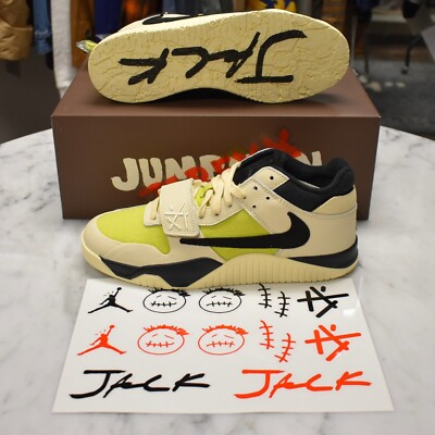 NWT Nike Travis Scott Jordan Jumpman Jack Bright Cactus Muslin Mens 10 AUTHENTIC