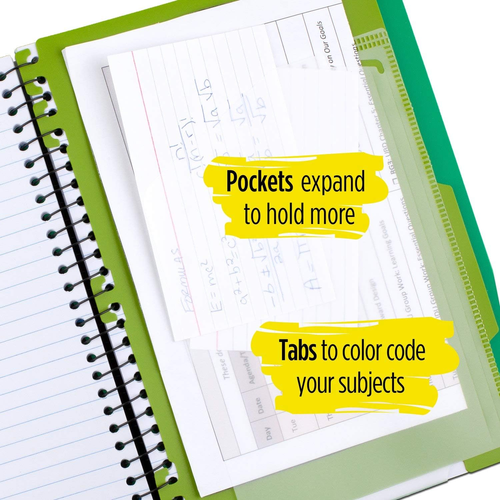 Five Star Advance Spiral Notebook, 2 Subject, College Ruled Paper, 100 Sheets, 9 - Picture 4 of 12