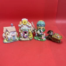Vintage Easter Cottages Cottontale Country Houses Lot 4. (9)