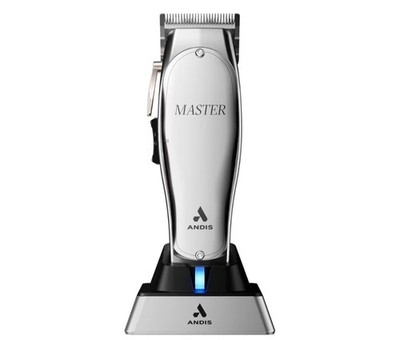Andis Master Corded/Cordless Hair Clipper Silver Adjustable Carbon Blade 12470
