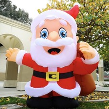 6.5 FT Santa Claus Christmas Inflatables Outdoor Decoration, Blow up Santa De...