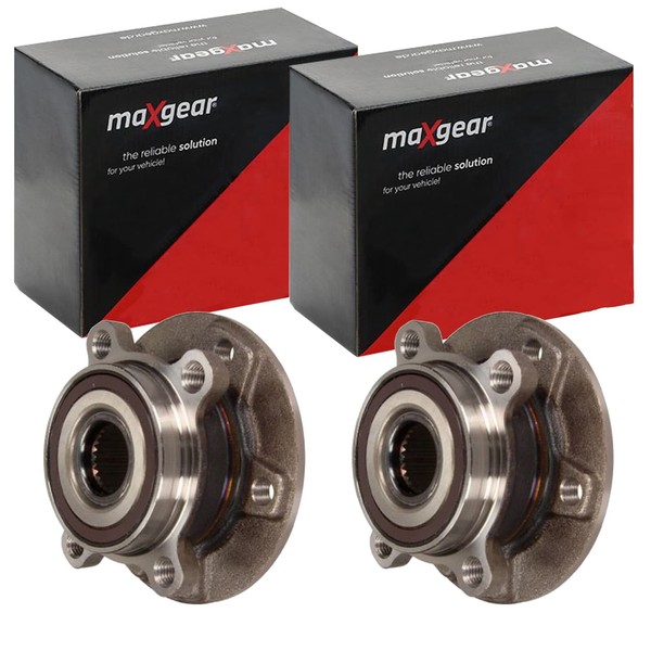 2X Maxgear RADLAGER-SATZ Vorne Hinten Passend FÜR Fiat 500X Jeep Renegade-image